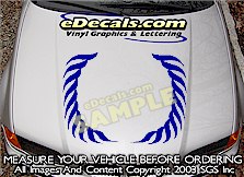 Wreath Ornate Hood Accent Graphic Decal HDA157