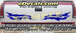 Lightning Bolts Tribal Tailgate Accent Graphic Decal HDA510