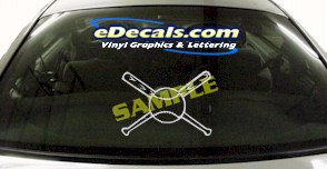 Baseball Bat Ball Sport Cartoon Decal SPT115