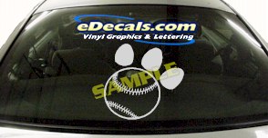 Baseball Paw Sport Cartoon Decal SPT118