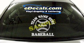 Add Your Name Baseball Sport Cartoon Decal SPT123