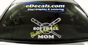 Softball Mom Sports Cartoon Decal SPT182