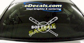 Softball Bats Sports Cartoon Decal SPT184