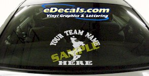 Softball Team Name Here Fielder Sports Cartoon Decal SPT188