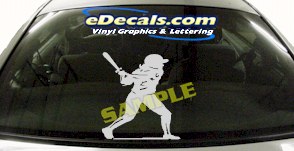Softball Batter Sports Cartoon Decal SPT191