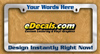 License Plate Frame Designer - Click Here To Get Started!