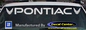 Pontiac With Symbols Decal DC07003