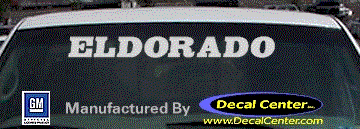Cadillac Eldorado Decal DC08551