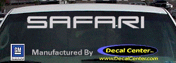 GMC Safari Decal DC09009