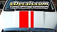 Dual offset racing stripes