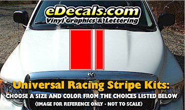 Dual Offset racing stripes with pinstripe