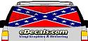 confedrate  rear window mural decal