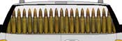 military bullets gun rear window mural