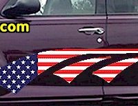  ACC909 USA Striped Accent Decal