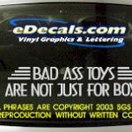 BMP105 Bad Ass Toys Bumper Sticker Decal