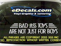  BMP105 Bad Ass Toys Bumper Sticker Decal