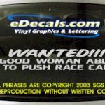 BMP111 Wanted Good Woman Bumper Sticker Decal