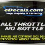 BMP118 All Throttle Bumper Sticker Decal