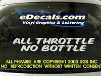  BMP118 All Throttle Bumper Sticker Decal