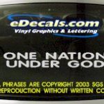 BMP132 One Nation Under God Bumper Sticker Decal