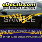 BSA103 Checkered Flag Full Body Accent Graphic Decal Kit