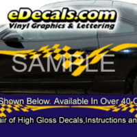 BSA103 Checkered Flag Full Body Accent Graphic Decal Kit
