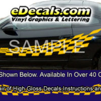  BSA108 Checkered Flag Full Body Accent Graphic Decal Kit