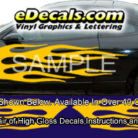  BSA110 Flame Full Body Accent Graphic Decal Kit