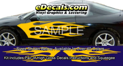 BSA110 Flame Full Body Accent Graphic Decal Kit