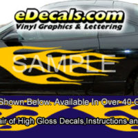  BSA111 Flame Full Body Accent Graphic Decal Kit