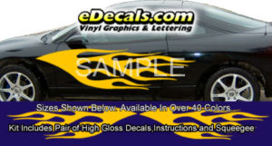 BSA111 Flame Full Body Accent Graphic Decal Kit