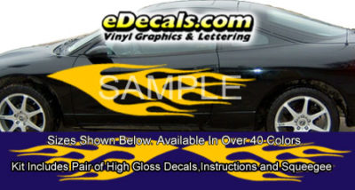 BSA111 Flame Full Body Accent Graphic Decal Kit