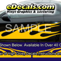  BSA112 Flame Full Body Accent Graphic Decal Kit