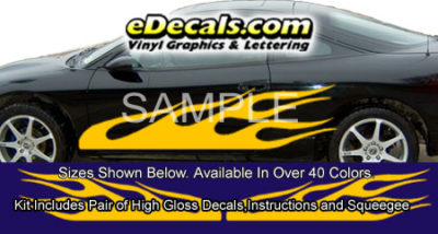 BSA112 Flame Full Body Accent Graphic Decal Kit