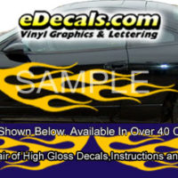  BSA113 Flame Full Body Accent Graphic Decal Kit
