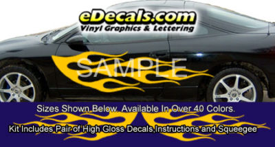 BSA113 Flame Full Body Accent Graphic Decal Kit