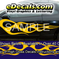  BSA114 Flame Full Body Accent Graphic Decal Kit
