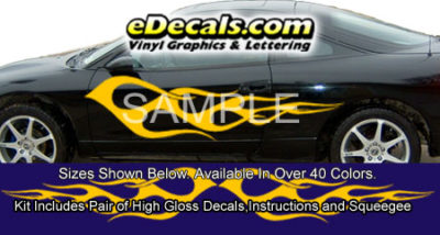 BSA114 Flame Full Body Accent Graphic Decal Kit