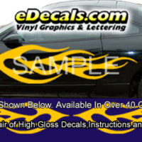 BSA115 Flame Full Body Accent Graphic Decal Kit