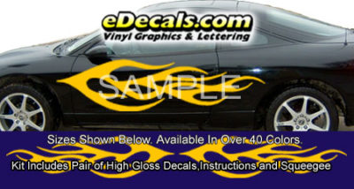 BSA115 Flame Full Body Accent Graphic Decal Kit