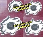 BUL102 Style A Bullet Hole Decals Combination Set
