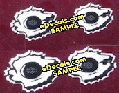  BUL104 Style B Bullet Hole Decals Combination Set