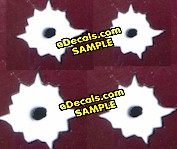  BUL108 Style D Bullet Hole Decals Combination Set