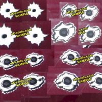  BUL109 Complete Pack 1 Bullet Hole Decals