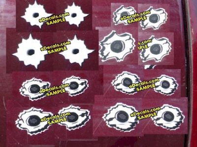 BUL109 Complete Pack 1 Bullet Hole Decals