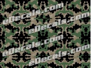 CAM207 Camoflage Printed Vinyl Material - Crossfire Pattern