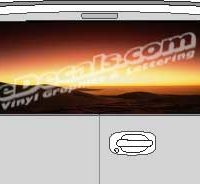 Sunset Vision Rear Window Mural Decal CLR101