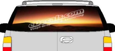 Sunset Vision Rear Window Mural Decal CLR101