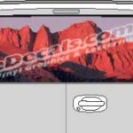 CLR104 Mountains Vision Rear Window Mural Decal