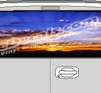 CLR107 Cloudy Sky Vision Rear Window Mural Decal